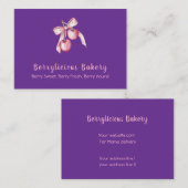 かわいい水色ピンクの果実ベーカリー名刺 名刺 (正面/裏面)