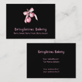 かわいい水色ピンクの果実ベーカリー名刺 名刺 (正面/裏面)