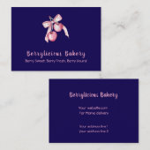 かわいい水色ピンクの果実ベーカリー名刺 名刺 (正面/裏面)