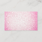 かわいい水色ピンクプードルドッググルーミングサービス 名刺 (裏面)