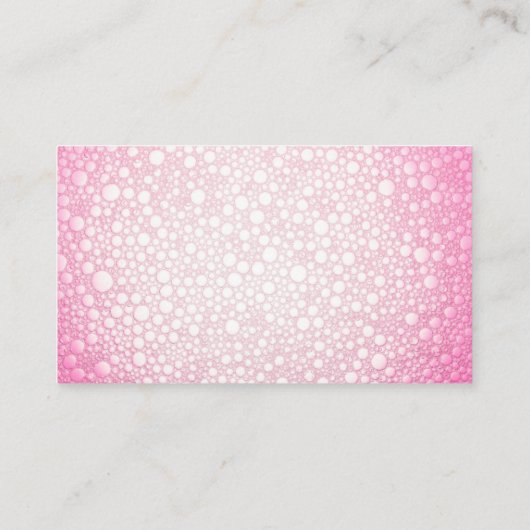 かわいい水色ピンクプードルドッググルーミングサービス 名刺 (裏面)