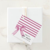 かわいい水色ピンクボウ赤ちゃんシャワー フェイバータグ (インサイチュ)