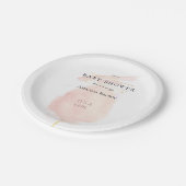 かわいい水色ピンク綿キャンディーベビーシャワー ペーパープレート (アングル)