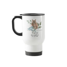 かわいい水色フクロウありがとう