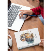 かわいい水色フクロウカスタム ノートブック