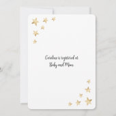 かわいい水色フクロウ赤ちゃんシャワー招待状 招待状 (裏面)