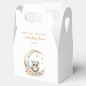 かわいい水色フクロウ赤ちゃんシャワー フェイバーボックス (オープン)