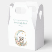 かわいい水色フクロウ赤ちゃんシャワー フェイバーボックス (オープン)