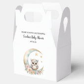 かわいい水色フクロウ赤ちゃんシャワー フェイバーボックス (オープン)