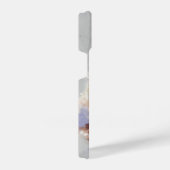 かわいい水色フクロウ鳥獣画アート iPhoneケース (右側面)