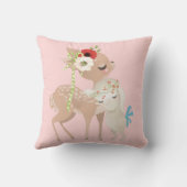 かわいい水色フローラディアバニーラビット | イースター クッション (裏面)