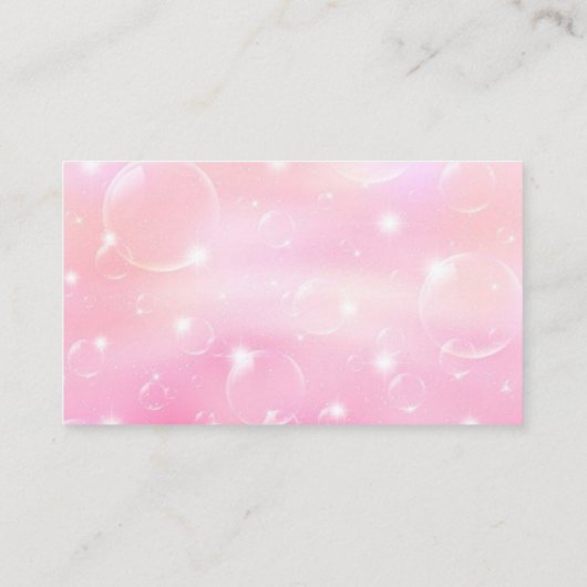 かわいい水色フローラペット犬グルーミングサービス 名刺 (裏面)