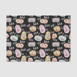 かわいい水色ブカボチャ不気味ハロウィーン 薄葉紙