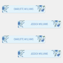 かわいい水色ブルーフローラ新学期キッズ