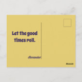 かわいい水色プードマスクマルディグラ ポストカード (裏面)