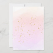 かわいい水色ベビーシューズガールベビーシャワー 招待状 (裏面)