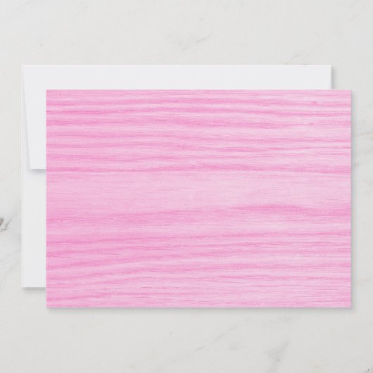 かわいい水色ベビーベアーガールベビーシャワー 招待状 (裏面)