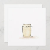 かわいい水色ベージュ猫 シーズンカード (正面/裏面)