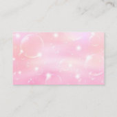 かわいい水色ペット犬グルーミングサービス 名刺 (裏面)