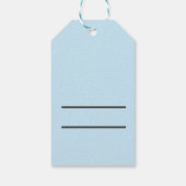 かわいい水色ペンギンギフトラベル ギフトタグ (裏面)