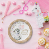 かわいい水色ペンギン男女兼用ベビーシャワー ペーパープレート (パーティー)