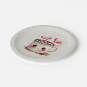 かわいい水色ホットチョコレートマグ ペーパープレート (アングル)