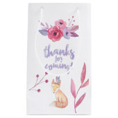 かわいい水色ボホトライバルベビーシャワーありがとう スモールペーパーバッグ (正面)