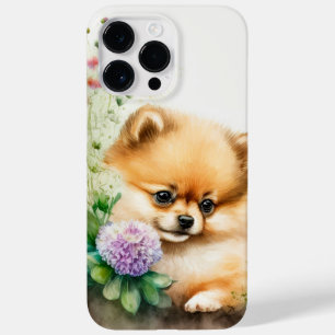 かわいい水色ポメラニア犬パップドッグ Case-Mate iPhone 14 PRO MAXケース
