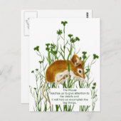 かわいい水色マウス動物トーテムスピリットガイド ポストカード (正面/裏面)