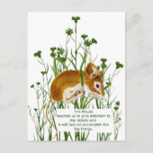 かわいい水色マウス動物トーテムスピリットガイド ポストカード (正面)