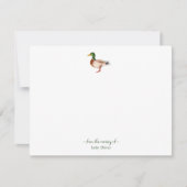 かわいい水色マラードベビーサンキューカード サンキューカード (正面)