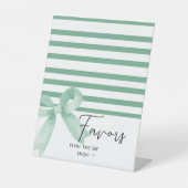 かわいい水色ミントバウの好意 台座サイン (正面)