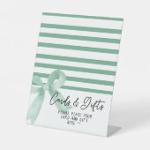 かわいい水色ミントボウカード&ギフト 台座サイン (正面)