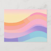 かわいい水色モルモット誕生日かわいらしパーティー インビテーションポストカード (裏面)