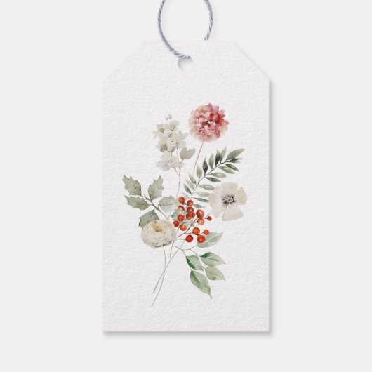 かわいい水色ユキヒョウ冬の赤ちゃんシャワー ギフトタグ (裏面)