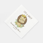 かわいい水色ライオン赤ちゃんシャワーテーマ赤ちゃんシャワー スタンダードランチョンナプキン (角)