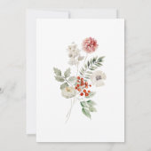 かわいい水色ラクーン冬の誕生日パーティー 招待状 (裏面)