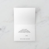 かわいい水色ラビットバニー写真イースターフローラ サンキューカード (内部)