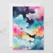 かわいい水色ラママメキシカンベイビーシャワー サンキューカード (裏面)