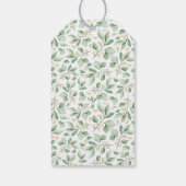 かわいい水色リス緑のリース誕生日 ギフトタグ (裏面)