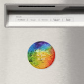 かわいい水色レインボーハート マグネット (インサイチュ (食洗機))