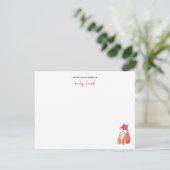 かわいい水色レッドフォックス男の赤ちゃん サンキューカード (スタンド正面)