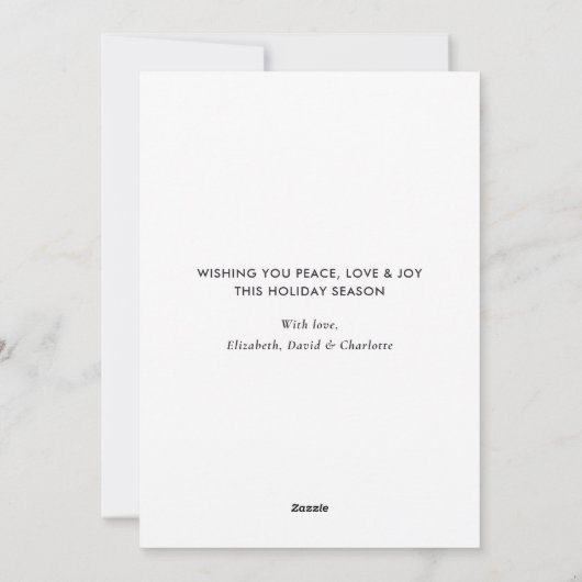 かわいい水色ロビンバードスノークリスマスカード シーズンカード (裏面)