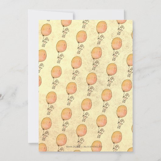 かわいい水色妊娠男の赤ちゃん妊娠 案内状 (裏面)