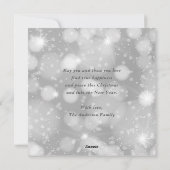 かわいい水色雪だるまメリークリスマス シーズンカード (裏面)