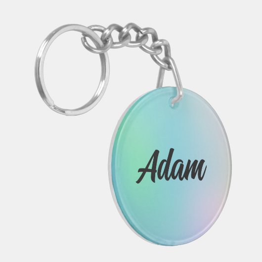 かわいい水色 キーホルダー (正面左)