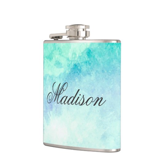 かわいい水色 フラスク (左)