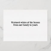 かわいい氷のスケートで滑るネズミ水の色フォイルホリデーカード 箔シーズンカード (裏面)