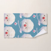 かわいい氷の犬のパターン ハンドタオル (ハンドタオル)