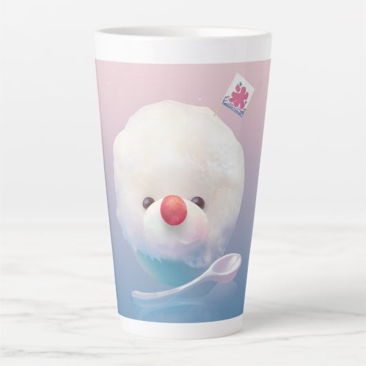 かわいい氷の犬 カフェラテマグ (正面)